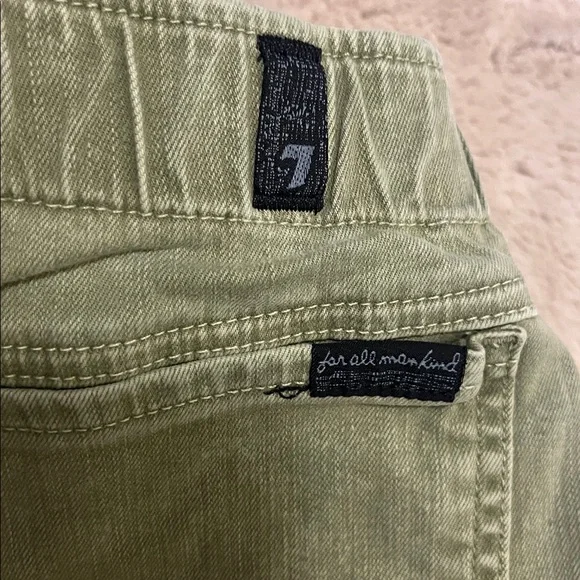 7 for all Mankind Light Olive Green Jogger Slim Fit Jeans Sz 29 - Picture 7 of 16